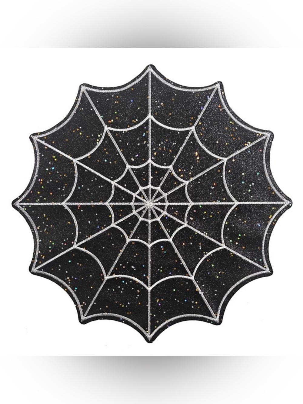 Glitter Spider Web Placemats Set Of 6.